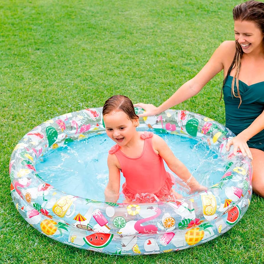 INTEX Stars Kiddie 2-Ring Circles Swimming Pool Set (48″ x 10″) | Golu Baby