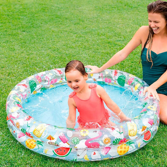 INTEX Stars Kiddie 2-Ring Circles Swimming Pool Set (48″ x 10″) | Golu Baby