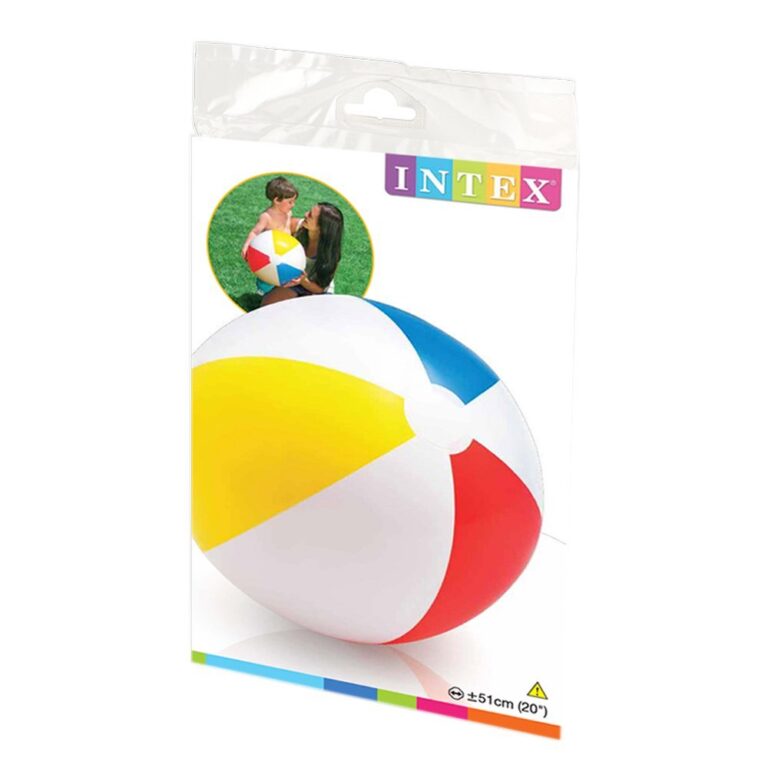 INTEX Glossy Panel Beach Ball – 20" (51cm) Diameter | Golu Baby