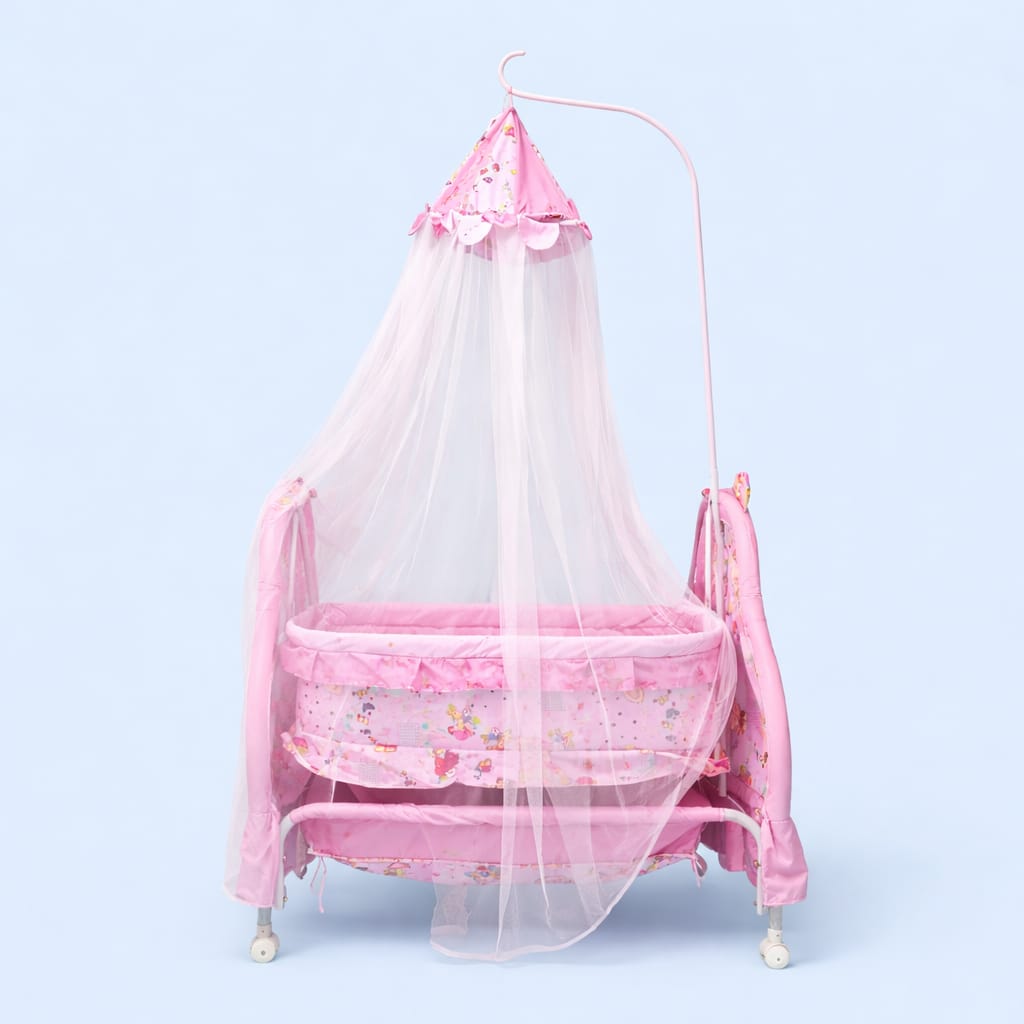 Baby Swing with Wheels & Mosquito Net (0–3 Years) | Golu Baby