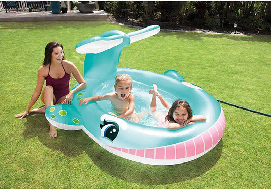 INTEX Whale Spray Pool Center (79” x 77” x 36”) | Golu Baby