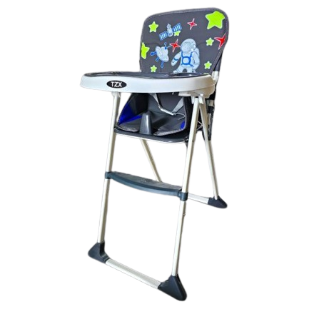 Baby High Chair Booster Feeding Set – Gray Colour | Golu Baby