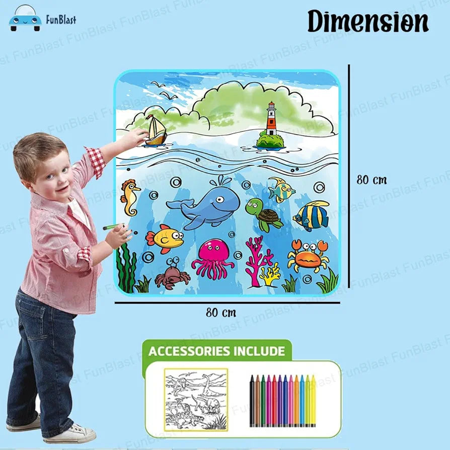 Kids’ Painting Mat with Colors – Easy Washable & Reusable | Golu Baby