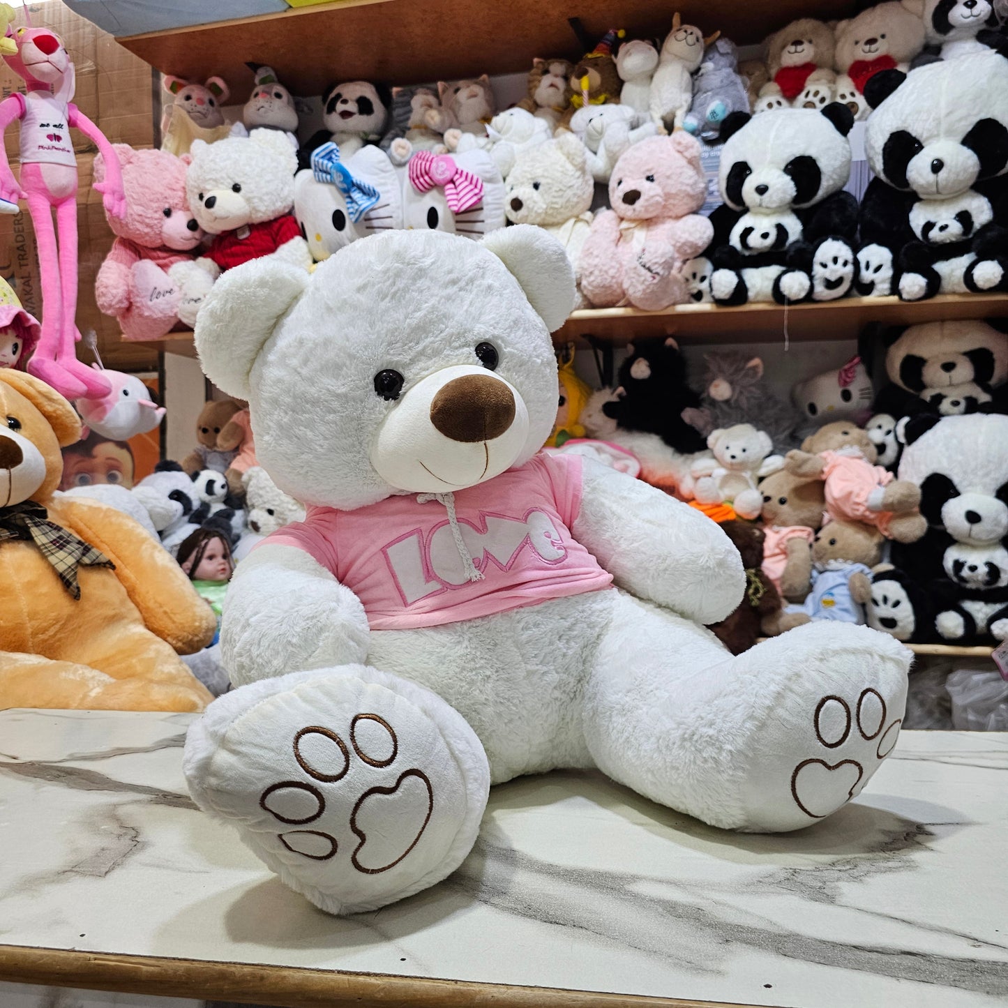 Pink Jacket Teddy Bear – 60cm Soft Plush Toy | Golu Baby