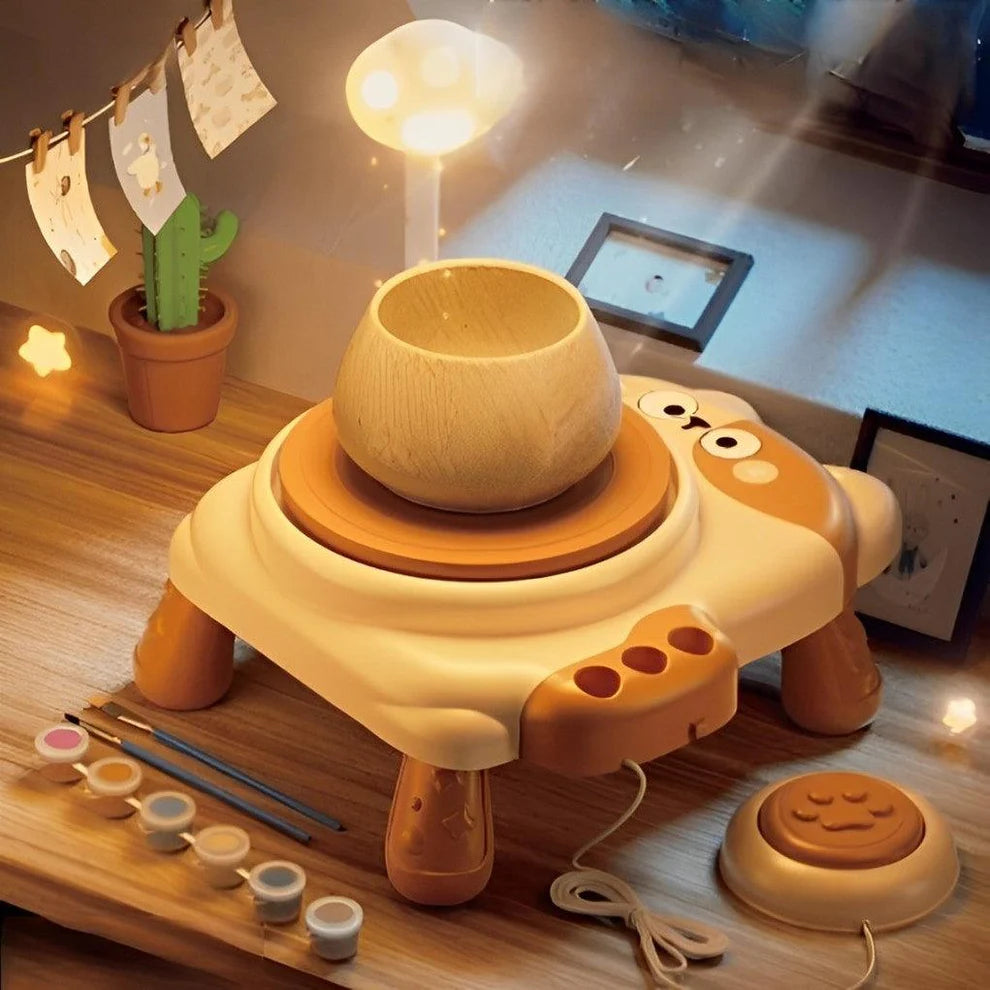 Pussy Cat Ceramic Pottery Machine – Creative Art Training for Kids | Golu Baby