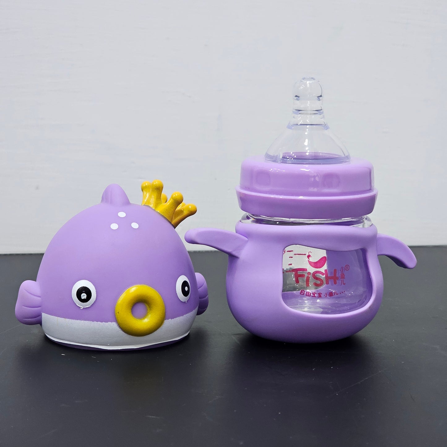 Baby Glass Feeder Purple 60ml – Safe, Compact & Comfortable | Golu Baby