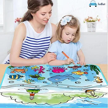 Kids’ Painting Mat with Colors – Easy Washable & Reusable | Golu Baby
