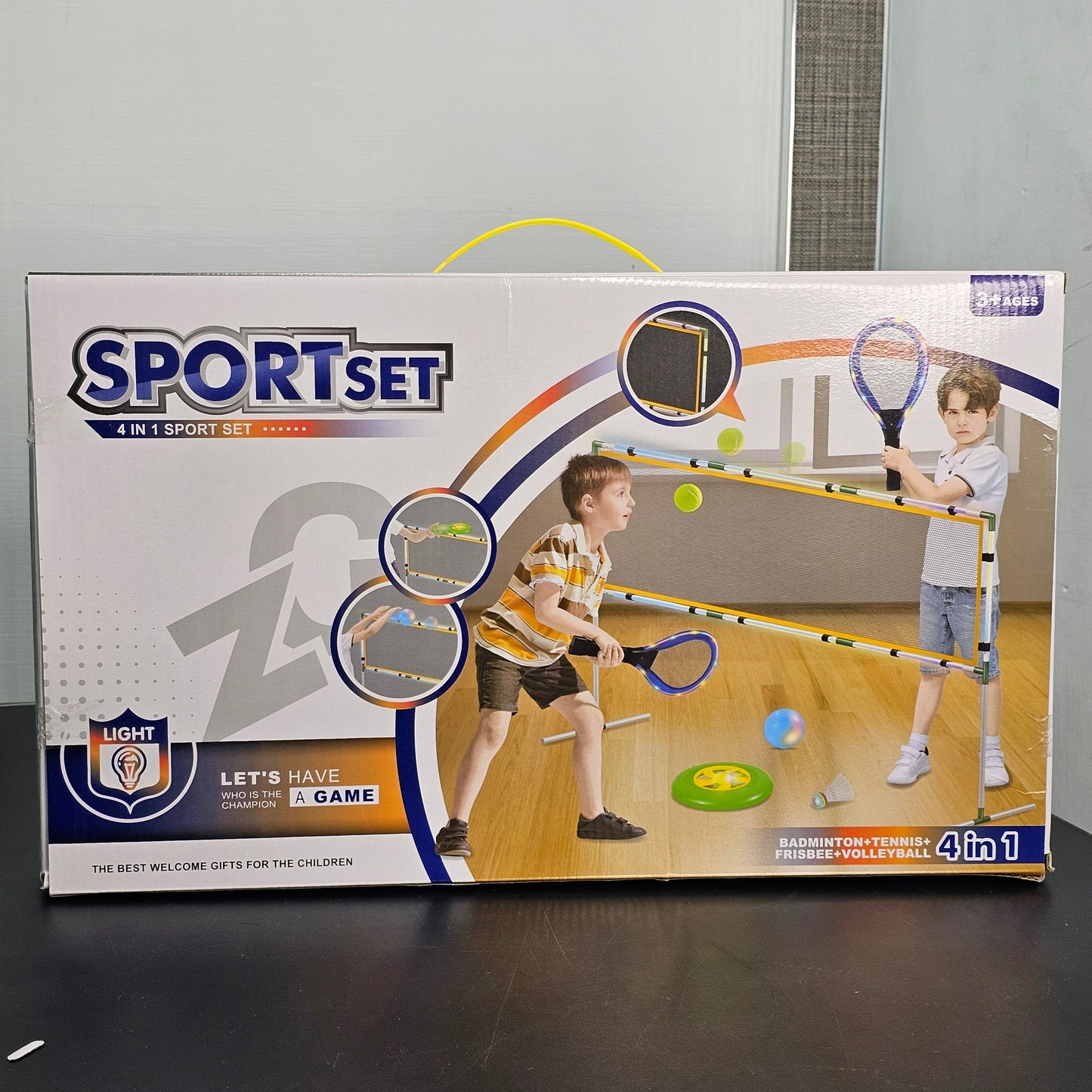 4 in 1 Sports Set โ Badminton, Tennis, Frisbee & Volleyball Game Kit | Golu Baby