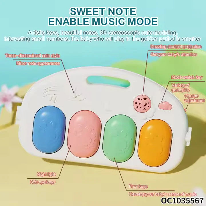 2 in 1 Walker Pedal Piano – Best for 0m+ Early Learning | Golu Baby