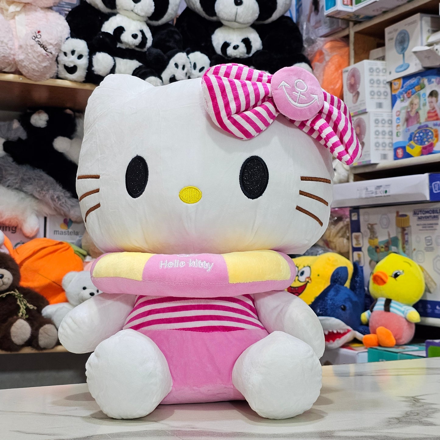 Pink Ring Kitty – 45cm Soft Plush Toy | Golu Baby