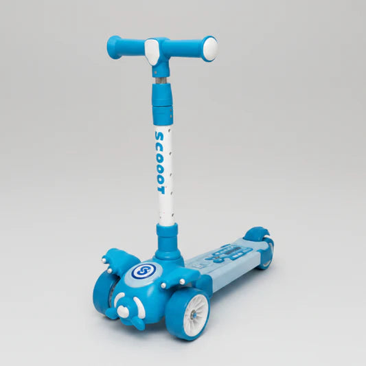 SkyGlide Aeroplane Kids Scooter – 3 Wheel Foldable Ride with Lights & Music