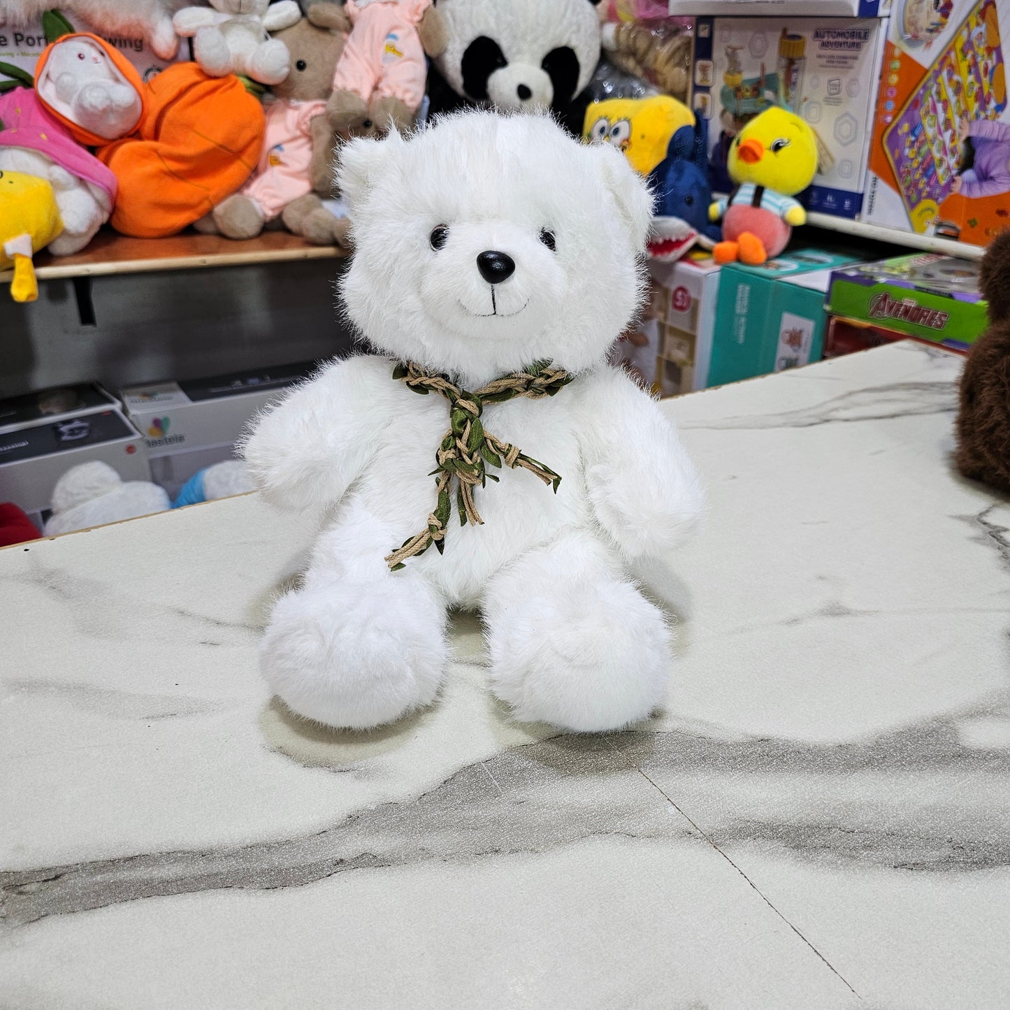 Leaf Bear – Off White Colour – 30cm Plush Toy | Golu Baby