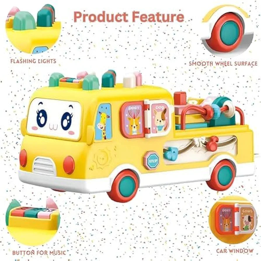 Educational Toy Car – Music, Shapes & Color Learning for Imagination & Creativity | Golu Baby
