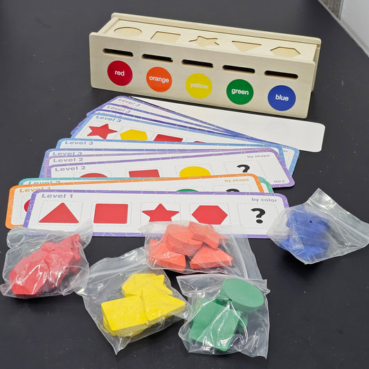 Wooden Sorting Box – Shape & Color Learning Toy for Toddlers | Golu Baby