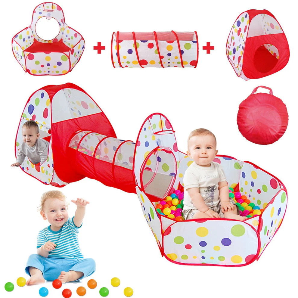 Kids Play Tent with Tunnel and Ball Pit | Golu Baby