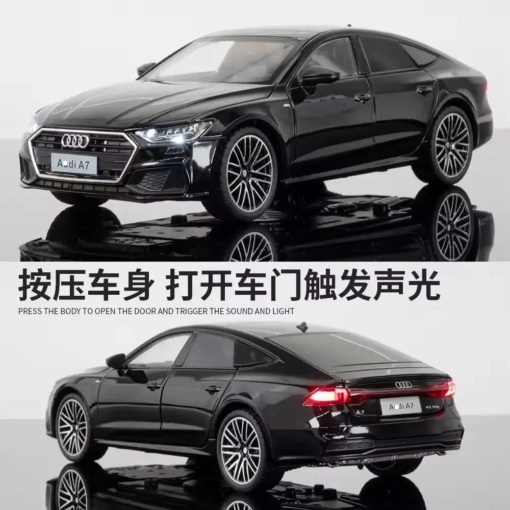 Audi A7 1:24 Scale Alloy Die-Cast Model Car – Pull-Back, Light & Sound Function | Golu Baby