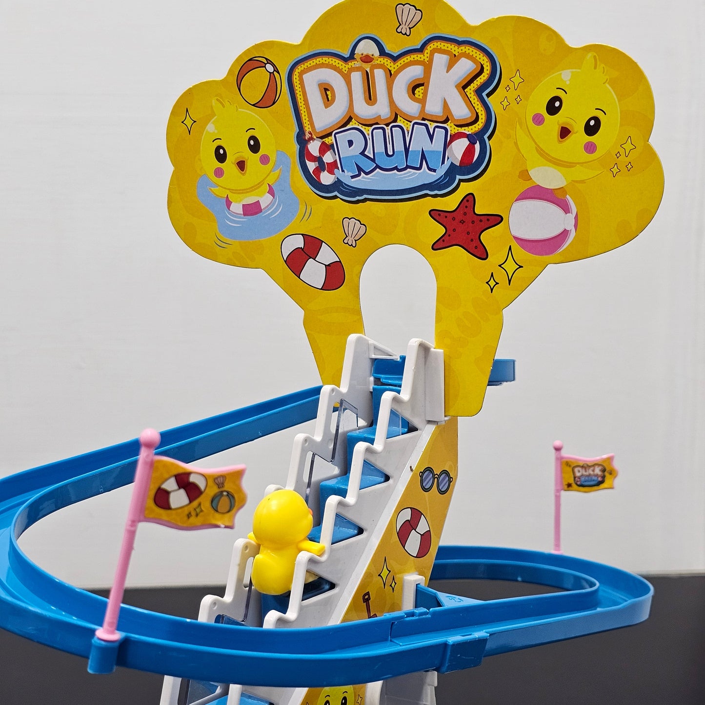 Duck Shape Slide Track Toy – With Lights & Music |Golu Baby