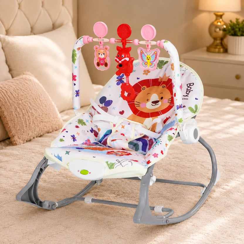 ComfortGrow 2-in-1 Infant-to-Toddler Baby Rocker – Baby Bouncer Seat with Music & Vibrations