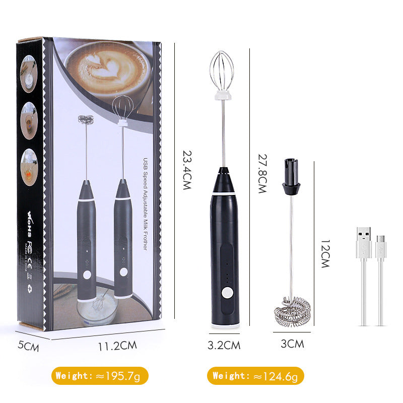 USB Rechargeable Speed Adjustable Milk Frother – Handheld Electric Foam Maker | Golu Baby