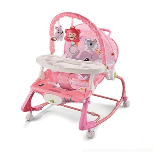 12-in-1 Baby Rocker – 0M+ with Music, Vibration & Dining Tray | Golu Baby