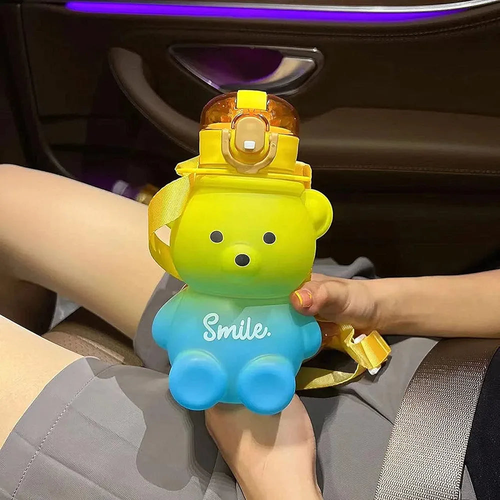 800ml Bear Water Bottle | Cute & Durable Kids Hydration Bottle – Golu Baby
