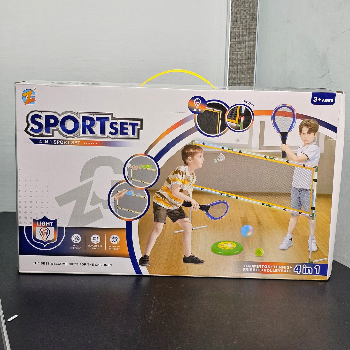 4 in 1 Sports Set โ Badminton, Tennis, Frisbee & Volleyball Game Kit | Golu Baby