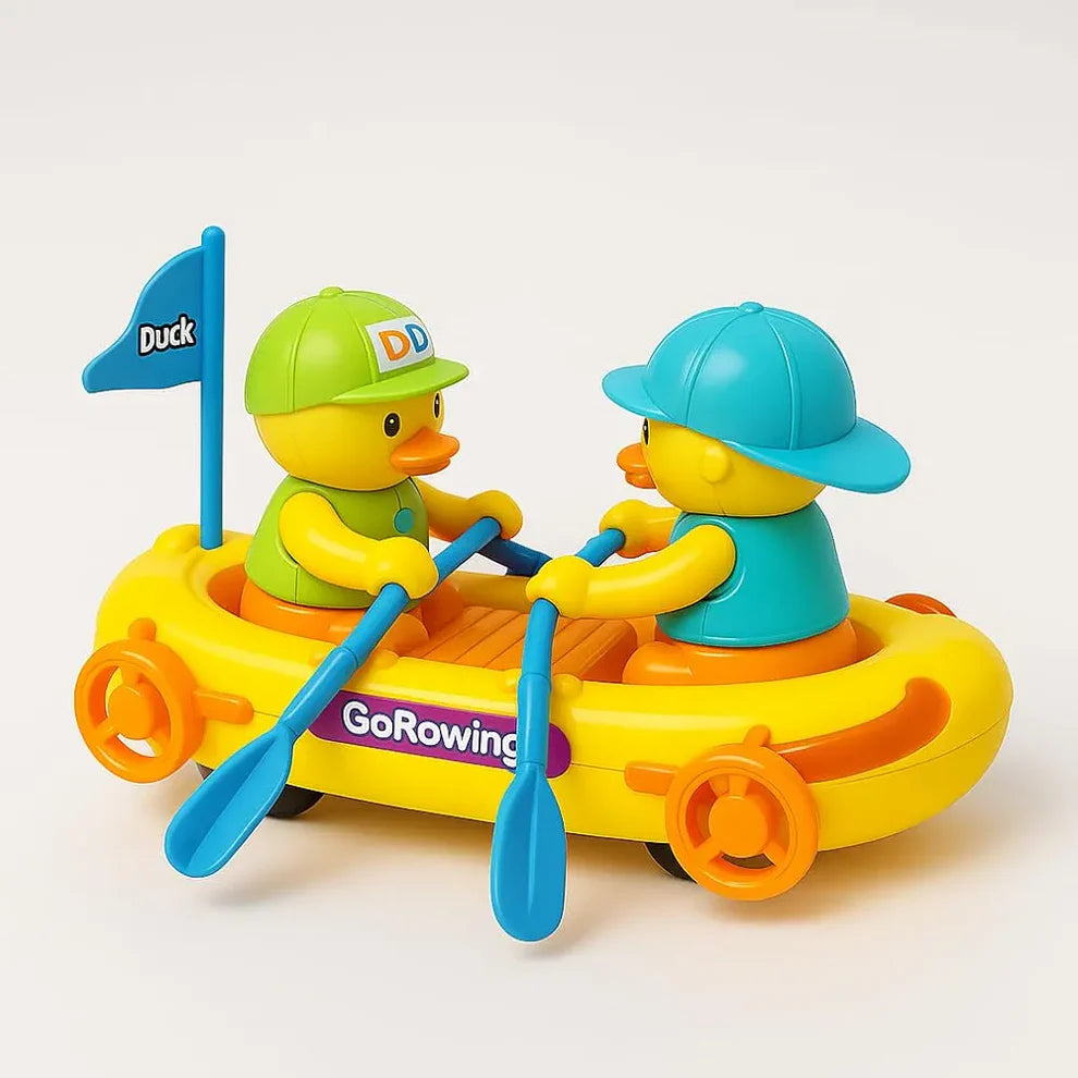 Bump & Go Duck Boat Toy with Music & Lights | Golu Baby