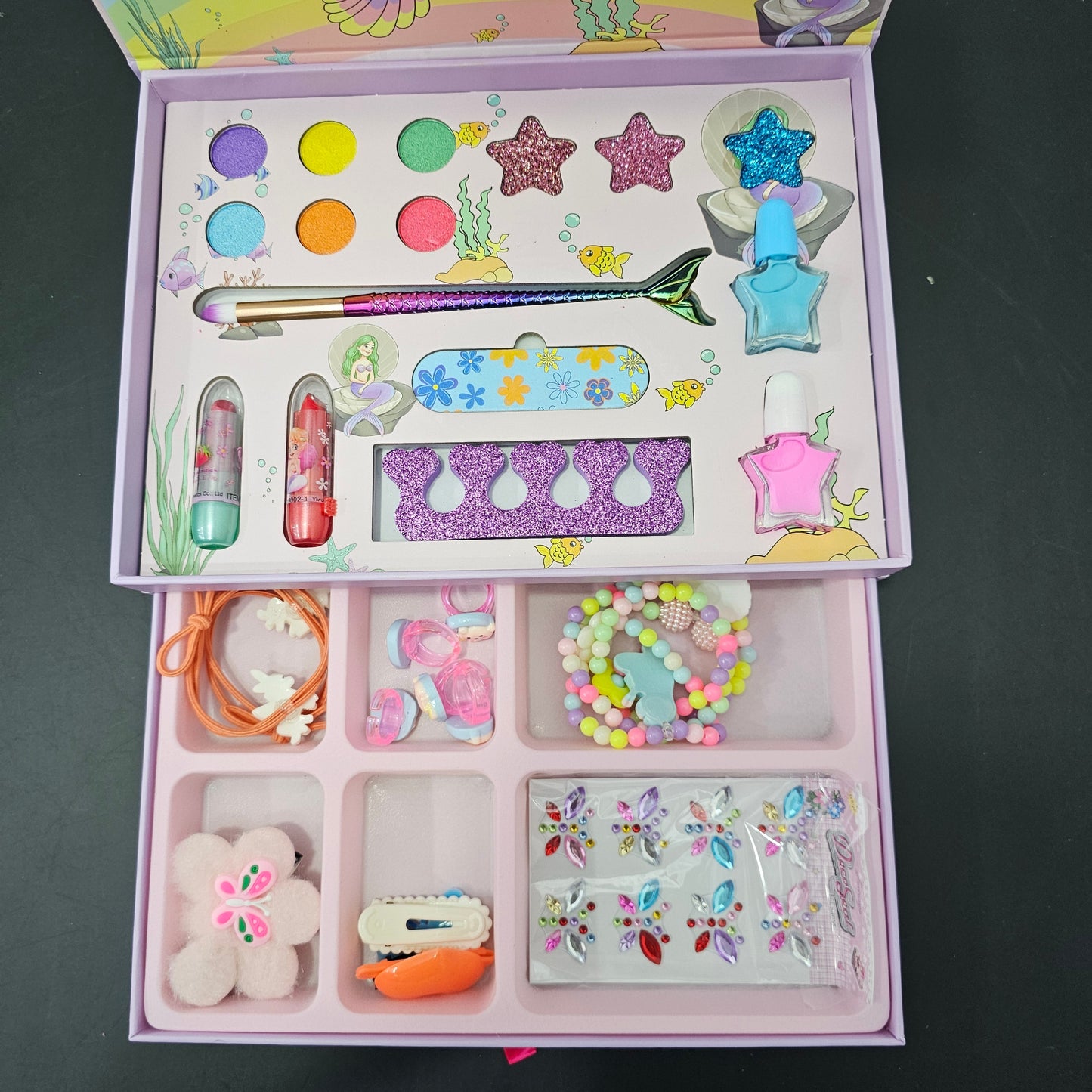 Children’s 2 in 1 Makeup & Jewellery Box – Glamour & Fun in One! -Golu Baby