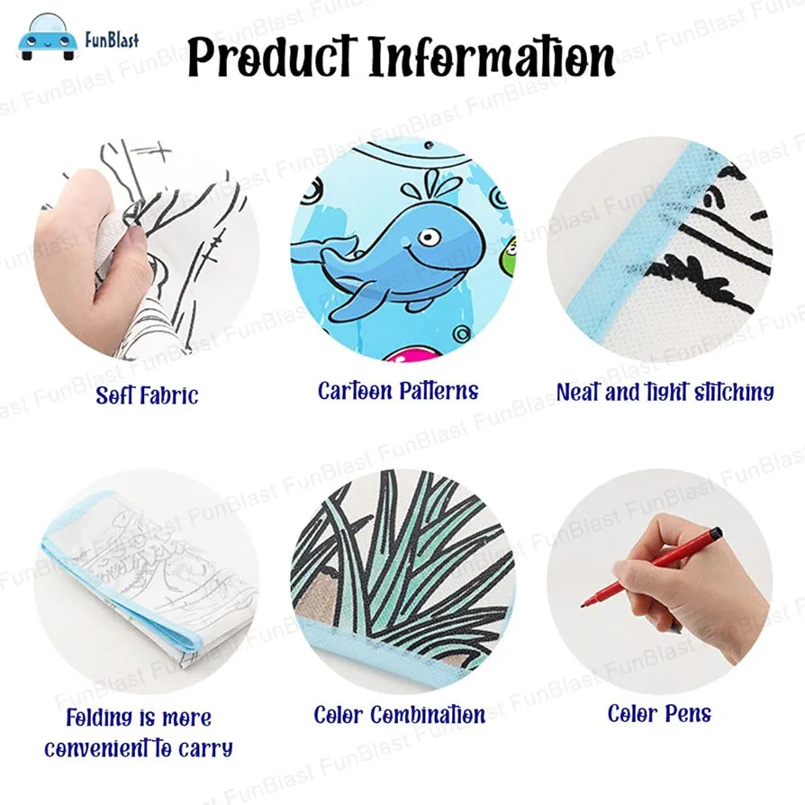 Kids’ Painting Mat with Colors – Easy Washable & Reusable | Golu Baby