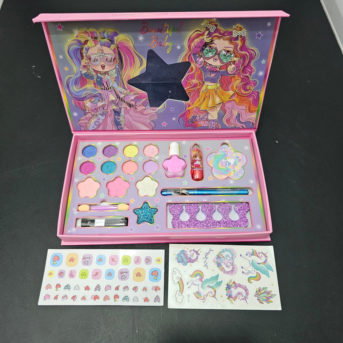Beautiful Baby 18 in 1 Cosmetic Set β Princess Makeup Fun for Kids -Golu Baby