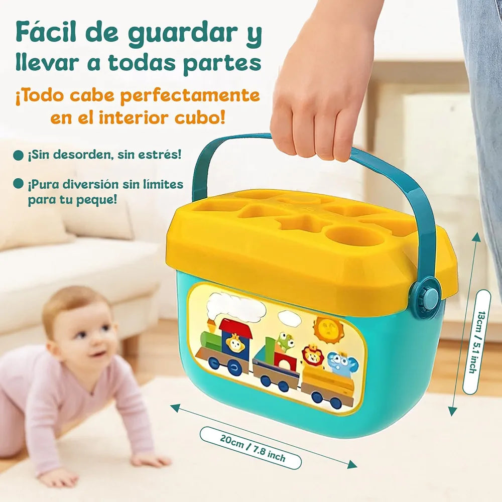 Baby’s First Blocks – 16-Piece Educational Building Set | Golu Baby