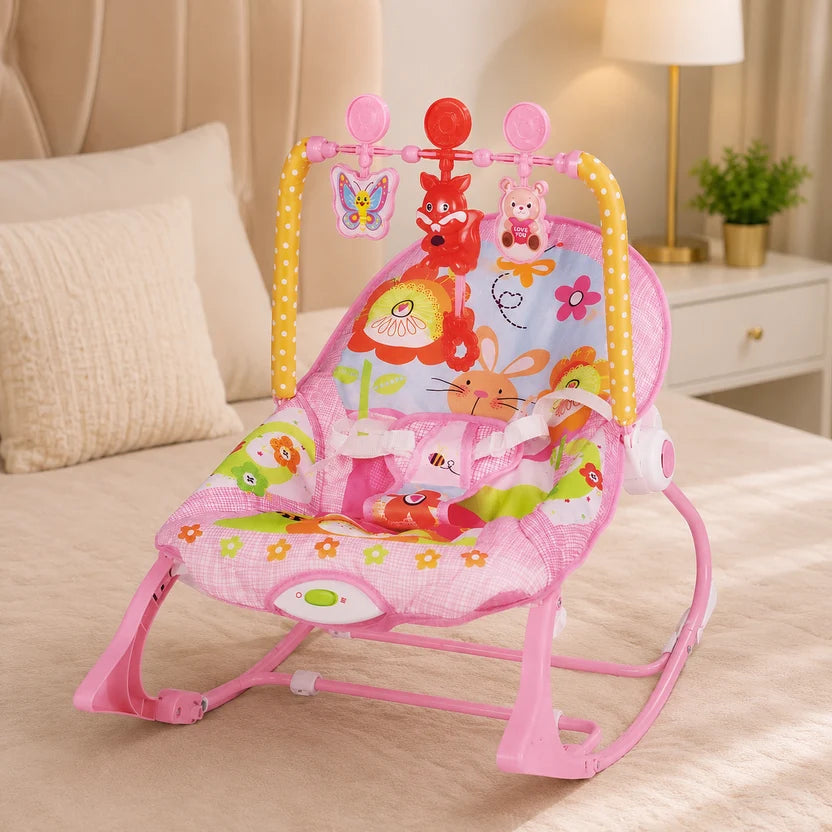 ComfortGrow 2-in-1 Infant-to-Toddler Baby Rocker – Baby Bouncer Seat with Music & Vibrations
