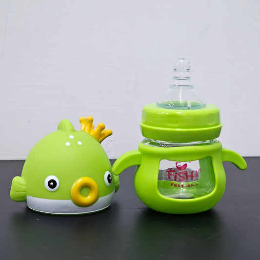 Baby Glass Feeder Green 60ml – Safe, Compact & Comfortable | Golu Baby