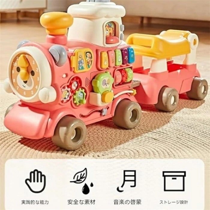 Multifunctional Baby Walker Train – 5 in 1 Activity Ride - Golu Baby