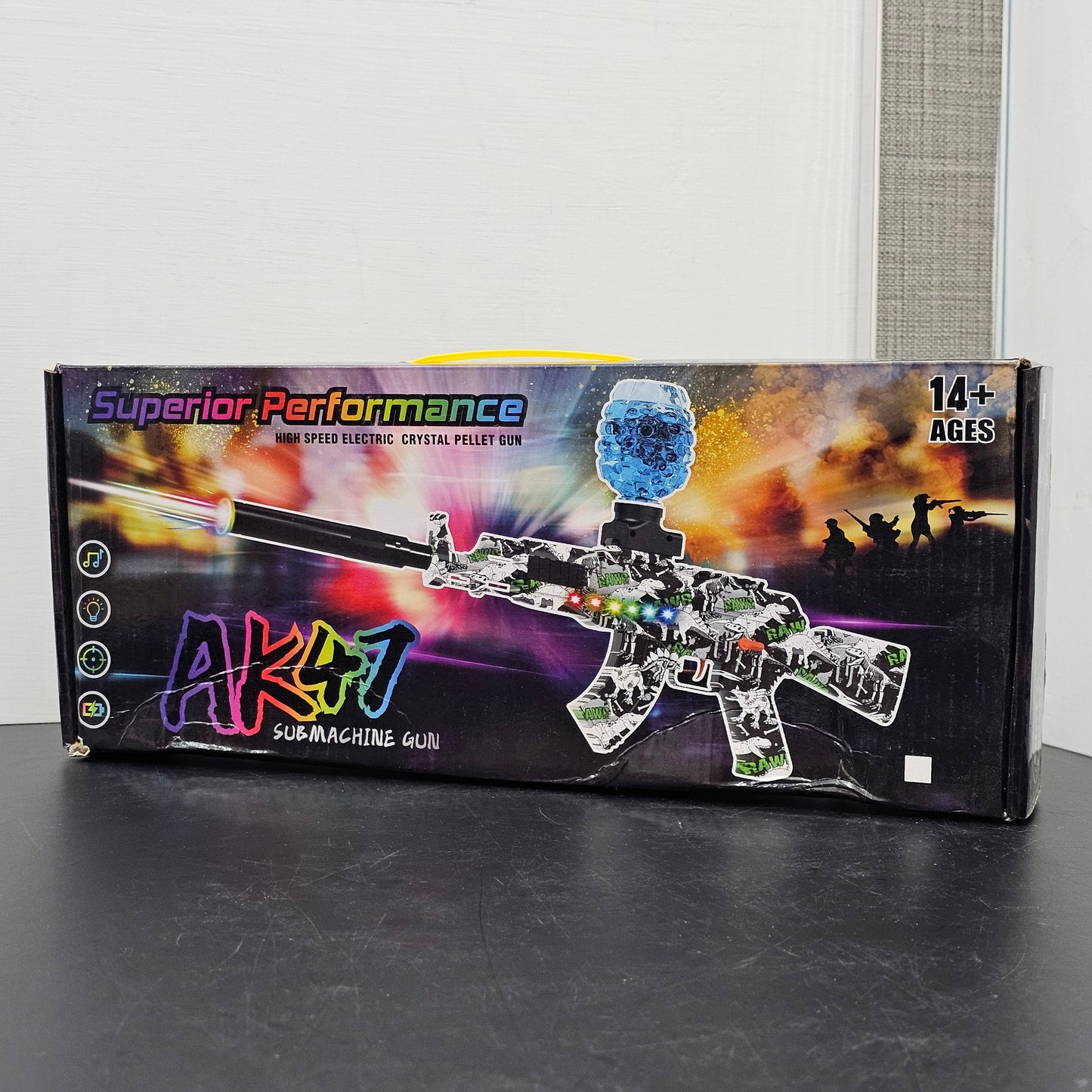 Superior Performance High-Speed Electric Crystal Pellet Gun AK47 Submachine Gun – Golu Baby