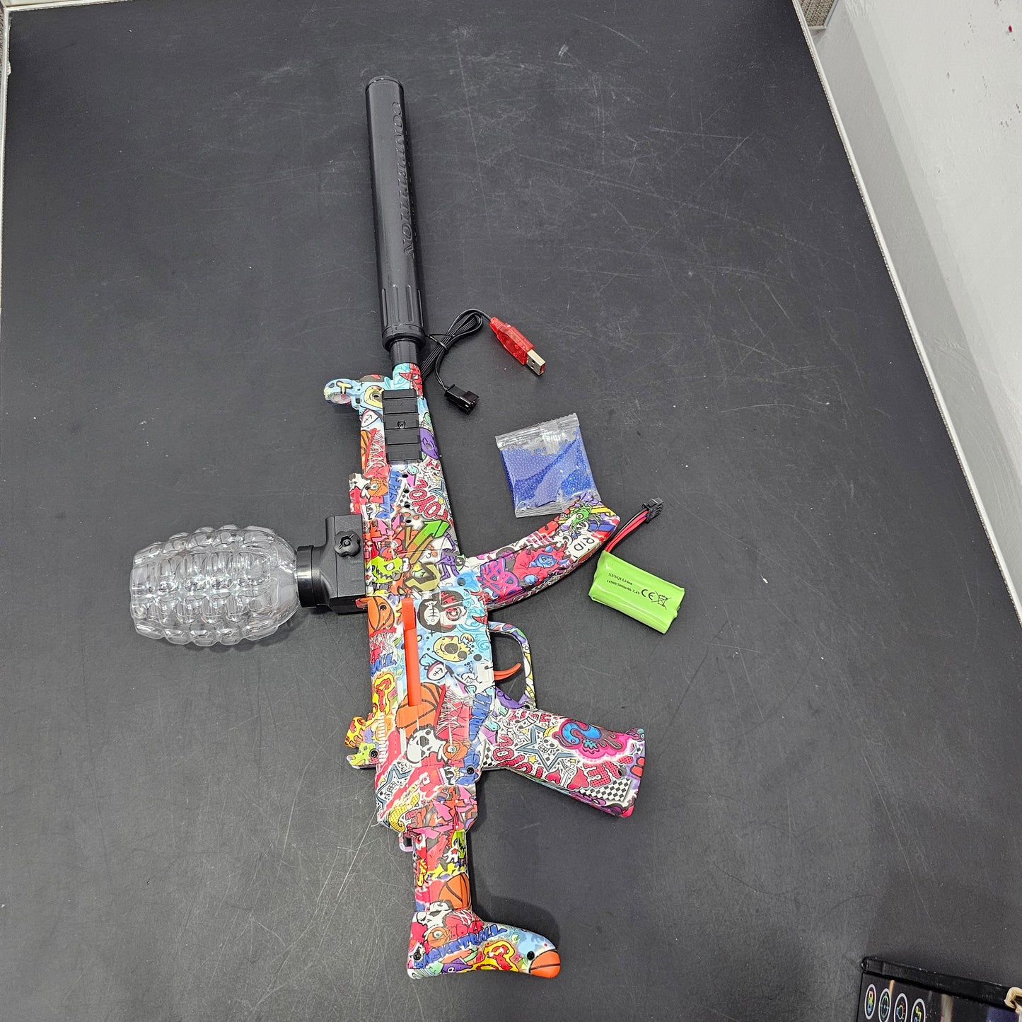 Superior Performance High-Speed Electric Crystal Pellet Gun MP5 Submachine Gun – Golu Baby