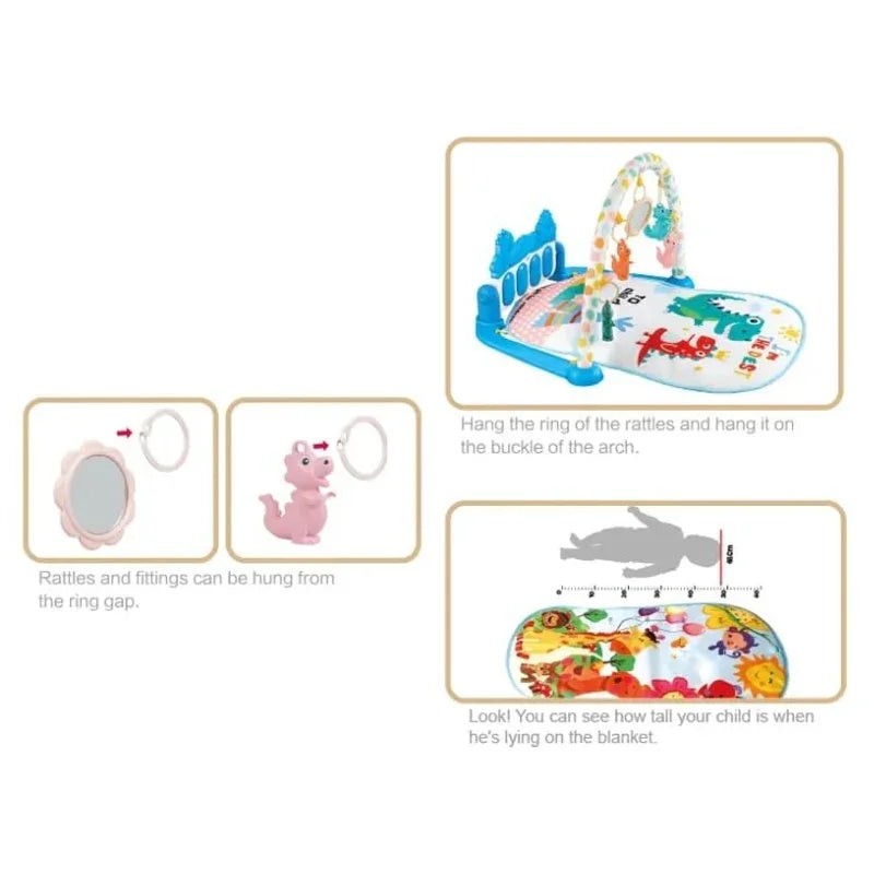 Word Dream 3 in 1 Piano Fitness Rack Play Gym for Babies | Golu baby