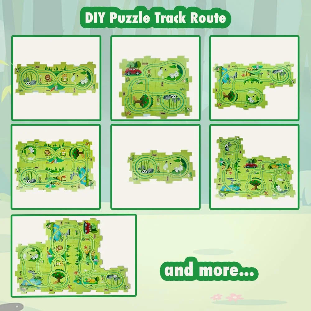 Rail Puzzle Car Track Game | Fun Activity Toy for Kids - Golu Baby