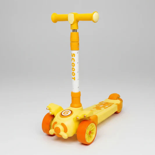 SkyGlide Aeroplane Kids Scooter – 3 Wheel Foldable Ride with Lights & Music