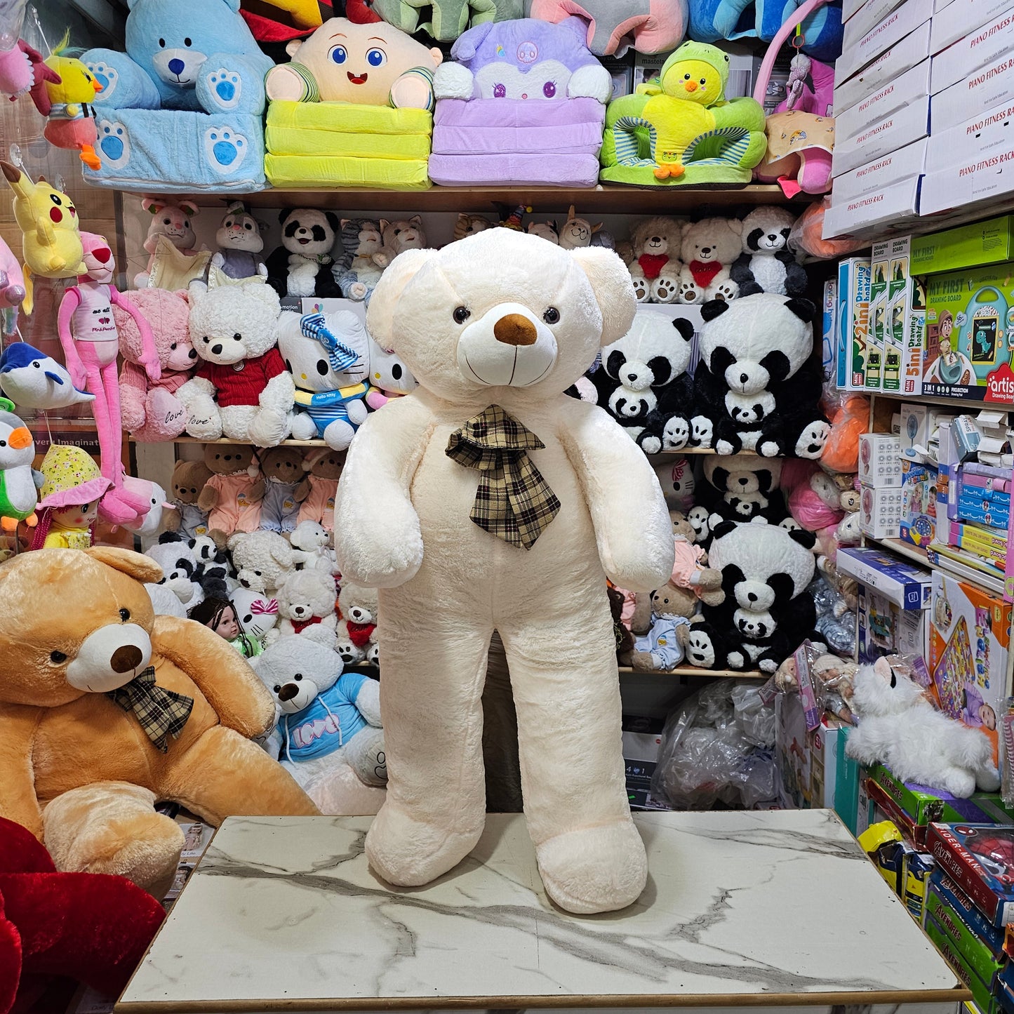 Off-White Teddy Bear – 5 Feet Soft Plush Toy | Golu Baby