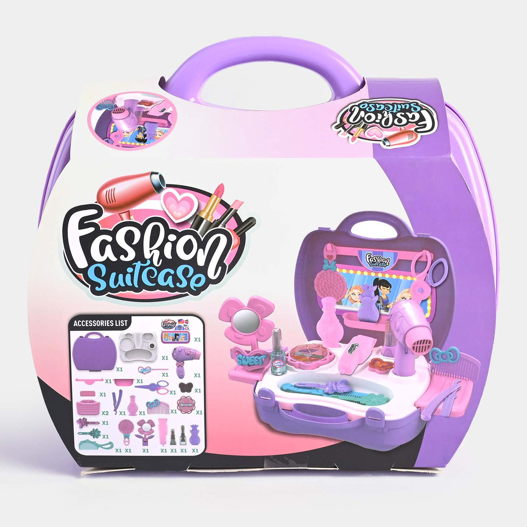 Fashion Suitcase Makeup Box for Girls | Beauty Play Set with Accessories - Golu Baby