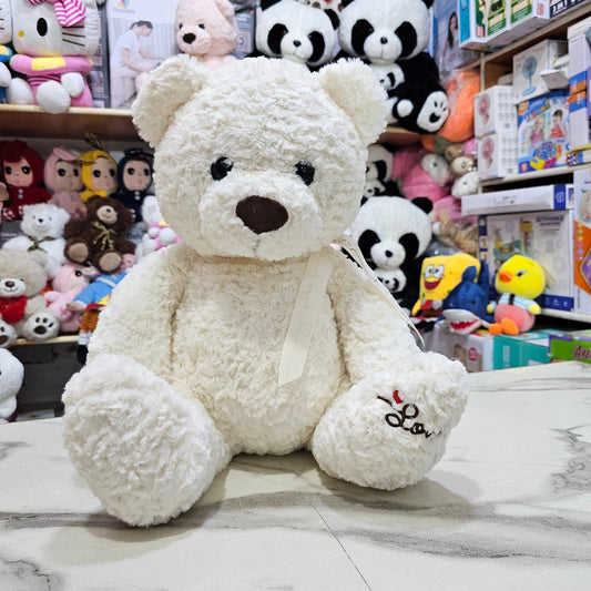 White Fulfy Bear – 45cm Soft Plush Toy | Golu Baby