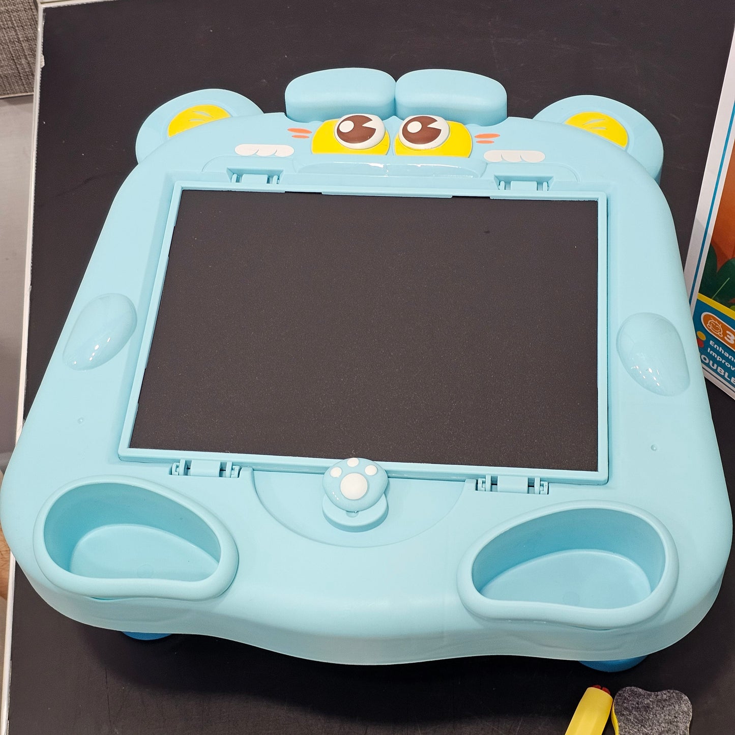 2-in-1 Drawing Board for Kids – Chalk & Marker Writing Board with Accessories | Golu Baby