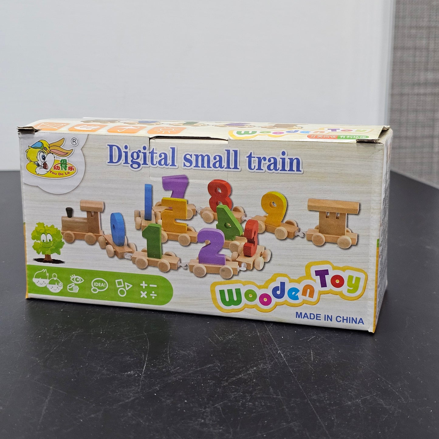 Digital Small Wooden Train – Learn Counting & Words | Golu Baby