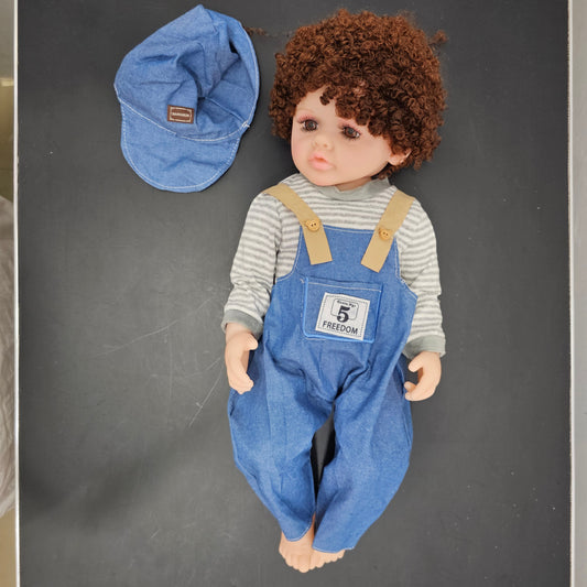 55cm Baby Silicone Doll – Lifelike Real Baby with Accessories | Golu Baby