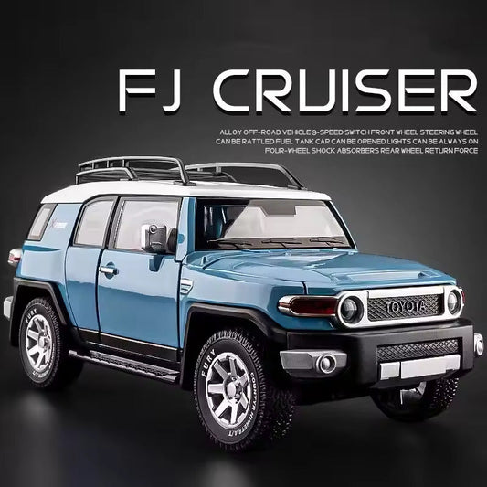 Toyota FJ Land Cruiser Die-Cast Model Car – 1:24 Scale with Sound, Light & Pull-Back Action | Golu Baby