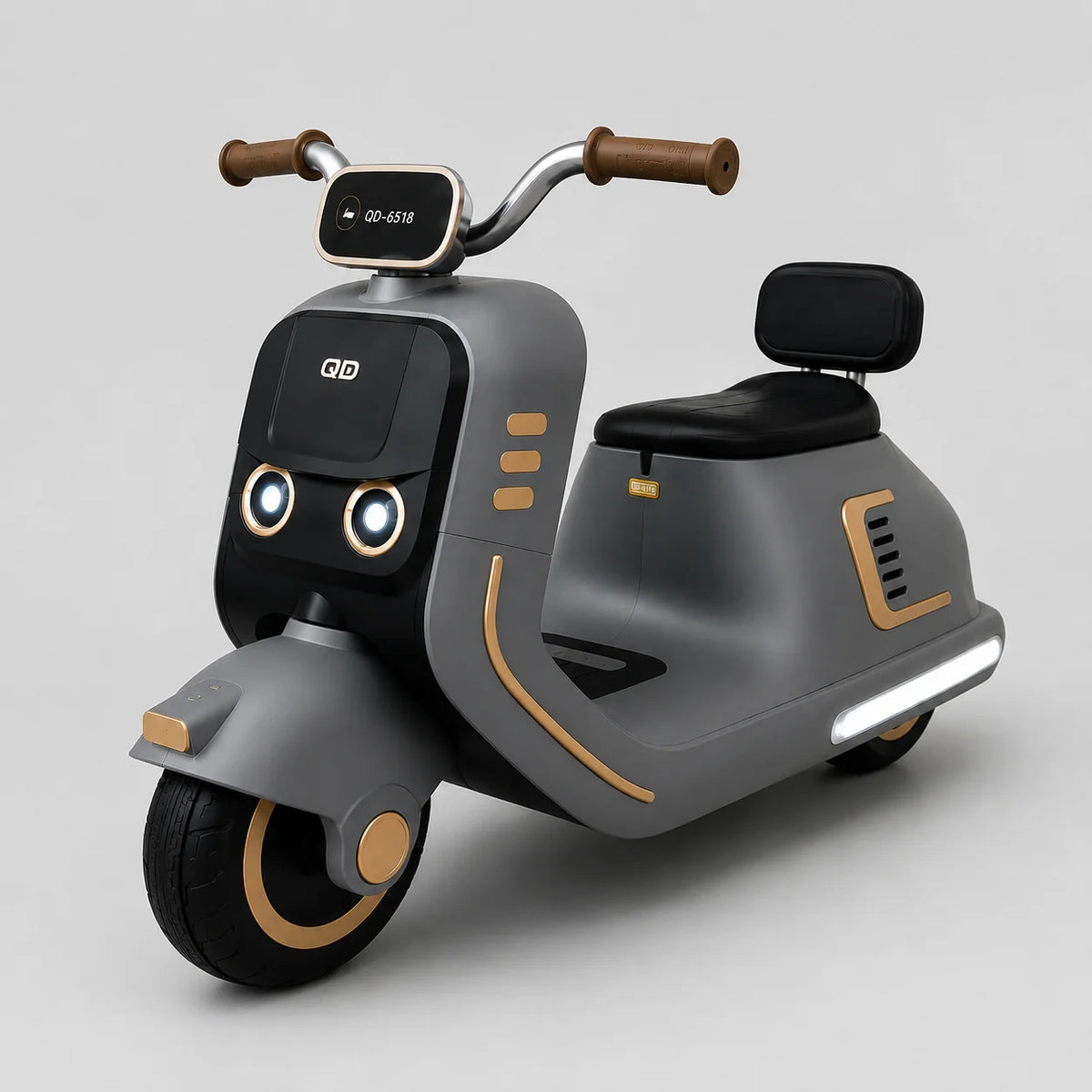 Kids Electric Vespa Ride-On Bike QD-6158 – 12V Rechargeable Battery, Music & LED Lights