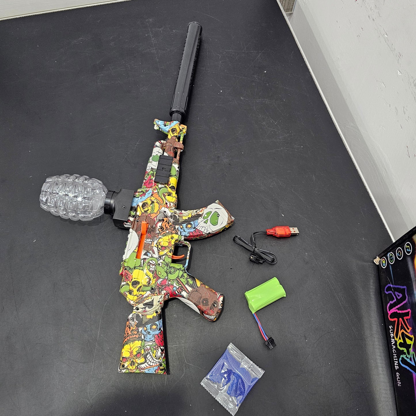 Superior Performance High-Speed Electric Crystal Pellet Gun AK47 Submachine Gun – Golu Baby