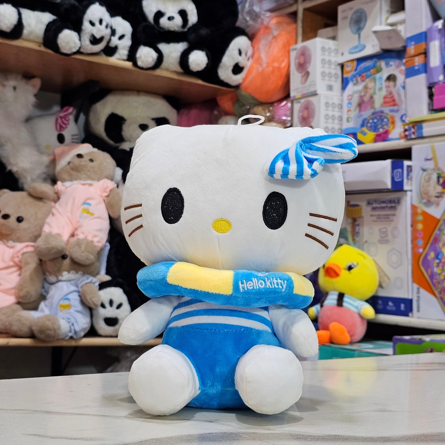 Blue Ring Kitty – 28cm Plush Toy | Golu Baby