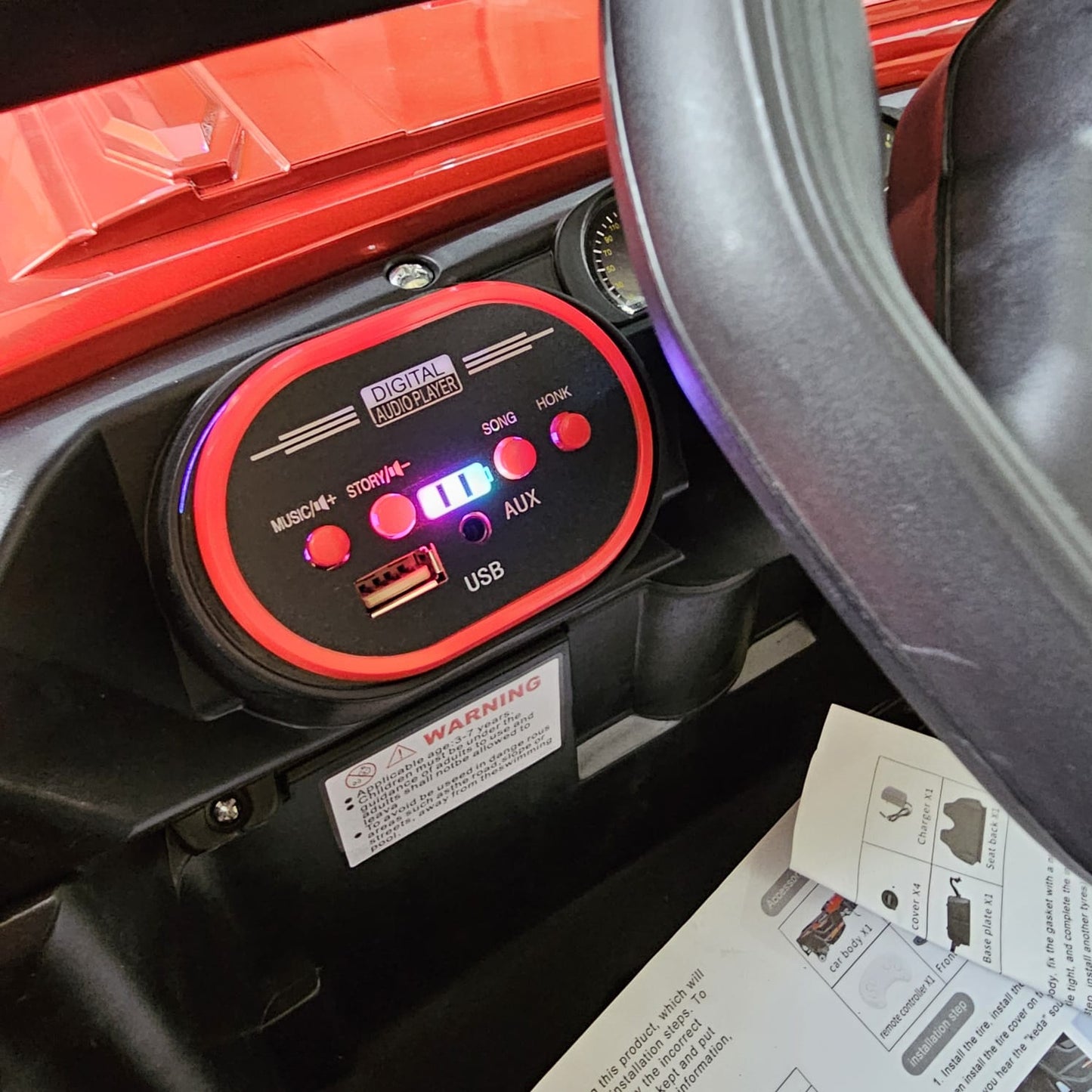 Power Wheel Electric Car for Kids – Luxury Ride-On with Music, Lights & Remote Control | Golu Baby